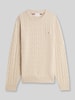 Tommy Hilfiger Sweter o kroju regular fit z czystej wełny owczej Złamany biały
