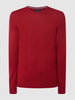 Christian Berg Men Pullover van merinowolmix Rood gemêleerd
