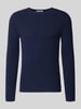 REVIEW Slim Fit Pullover aus reiner Baumwolle Marine