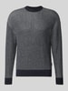 HECHTER PARIS Sweter dzianinowy z czystej bawełny o kroju regular fit Ciemnoniebieski melanż