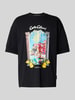 CARLO COLUCCI Oversized T-Shirt mit Label-Print Black
