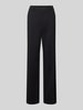 STEHMANN Spodnie materiałowe z prostą nogawką w kant model ‘Fenja’ Czarny