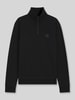 BOSS Orange Regular Fit Troyer aus reiner Baumwolle Modell 'Zetrust' Black