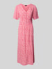 Pieces Tailliertes Freizeitkleid aus reiner Viskose Modell 'TALA' Pink