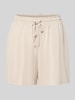 PIECES relaxed fit stoffen shorts van viscosemix model 'ANORA' Beige