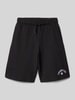 CHAMPION Sweatshorts met logostitching Zwart