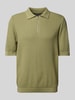 JAKE*S STUDIO MEN Regular fit poloshirt met kabelpatroon Lichtgroen