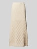 Selected Femme Maxirock mit elastischem Bund Modell 'NIVA' Offwhite