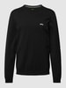 BOSS Green Strickpullover mit Label-Print Modell 'Rallo' Schwarz