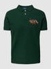 Polo Ralph Lauren Koszulka polo o kroju custom slim fit z wyhaftowanym motywem Ciemnozielony