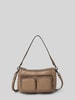 LIEBESKIND BERLIN Umhängetasche aus Leder mit Logo-Detail Modell 'Maia' Taupe