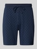 JOOP! Collection Sweatshorts met elastische band en tunnelkoord Marineblauw