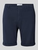 SELECTED HOMME Regular fit bermuda in effen design, model 'LUTON' Marineblauw