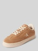 Calvin Klein Jeans Ledersneaker mit Label-Print Camel