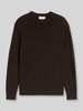 Tom Tailor Regular Fit Pullover aus reiner Baumwolle Dunkelbraun