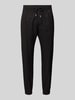 Antony Morato Loose Fit Stoffhose aus Lyocell-Leinen-Mix BLACK