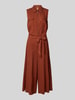 Soyaconcept Jumpsuit van linnenmix met schipperskraag, model 'INA' Roestrood