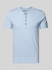 MCNEAL T-Shirt mit kurzer Knopfleiste Eisblau