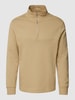 Mango Sweatshirt mit kurzem Reißverschluss Modell 'winne' Camel