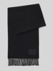 HUGO Sjaal van pure wol, model 'BISETTE' Zwart