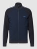 BOSS Green Sweatjacke mit Raglanärmeln Modell 'Zaflik' Dunkelblau
