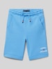 Tommy Hilfiger Teens Regular fit sweatshorts met labelprint Bleu