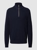 MCNEAL Strickpullover mit Stehkragen Marineblau