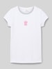 s.Oliver RED LABEL T-shirt o linii A z haftem Biały