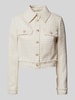 Guess Korte blazer met platte kraag, model 'DAPHNEE' Offwhite