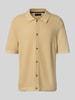 Christian Berg Men Regular Fit Poloshirt mit durchgehender Knopfleiste Sand