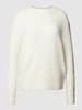 Christian Berg Woman Oversized Strickpullover mit Rundhalsausschnitt Offwhite