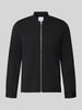 Lindbergh bluza rozpinana o kroju slim fit ze stójką Czarny