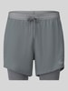 Nike Training Regular Fit Sportshorts mit Dri-FIT-Technologie Modell 'STRIDE 5IN HYBRID' Mittelgrau