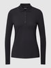 Montego Shirt met lange mouwen met polokraag Zwart