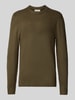 Casual Friday Regular fit gebreide pullover met ronde hals, model 'Heine' Olijfgroen