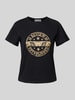 Review T-Shirt mit Label-Print Black