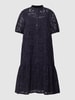 ROBE LÉGÈRE Blousejurk van katoen met broderie anglaise Marineblauw