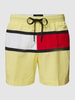 Tommy Hilfiger Regular fit zwembroek met colour-blocking-design Lichtgeel