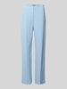 comma Wide leg pantalon met persplooien Lichtblauw