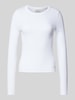 Calvin Klein Jeans Longsleeve mit Rippenstruktur Weiss