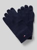 Tommy Hilfiger Handschoenen van een mix van katoen en kasjmier Marineblauw