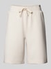 Christian Berg Woman Sweatshorts met elastische band Ecru
