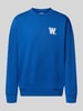 Wood Wood Bluza z naszywką z logo model ‘Noel’ Królewski niebieski
