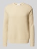 SELECTED HOMME Strickpullover mit gerippten Abschlüssen Modell 'HENNY' Offwhite