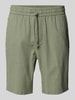 Only & Sons Shorts aus Baumwoll-Leinen-Mix Modell 'LINUS' Gruen