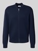 Lacoste Regular fit gebreid jack van katoenmix Marineblauw