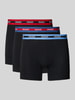 HUGO Boxershort met elastische logoband in een set van 3 stuks Zwart
