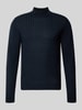 Manuel Ritz Pullover aus Wolle mit Strukturstrick Marine