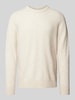 SELECTED HOMME Strickpullover mit Rundhalsausschnitt Modell 'RAI' Offwhite