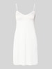 HANRO Knielanges Unterkleid in glänzendem Satin mit Picot-Besatz Offwhite
